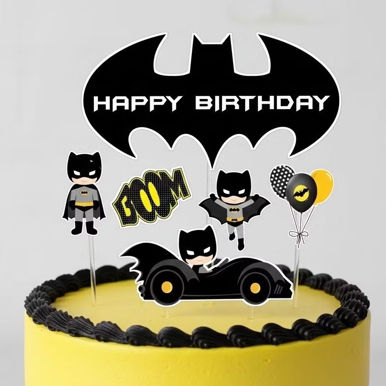 TOPPER CAKE TOPPER ULANG TAHUN / HIASAN KUE BATMAN