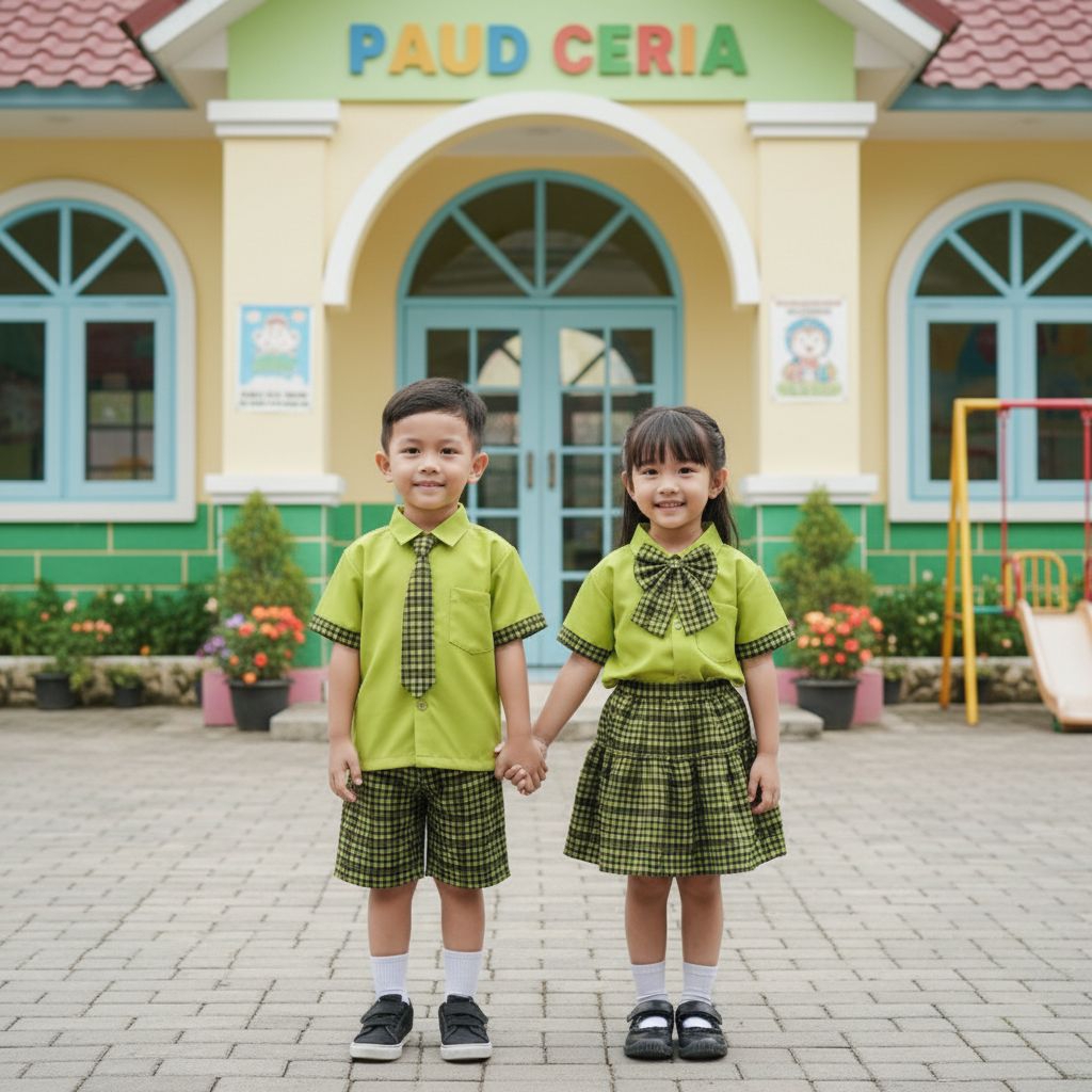 Seragam Sekolah Korea Nobita Baju Anak Baju Sekolah PAUD Seragam TK Seragam Sekolah