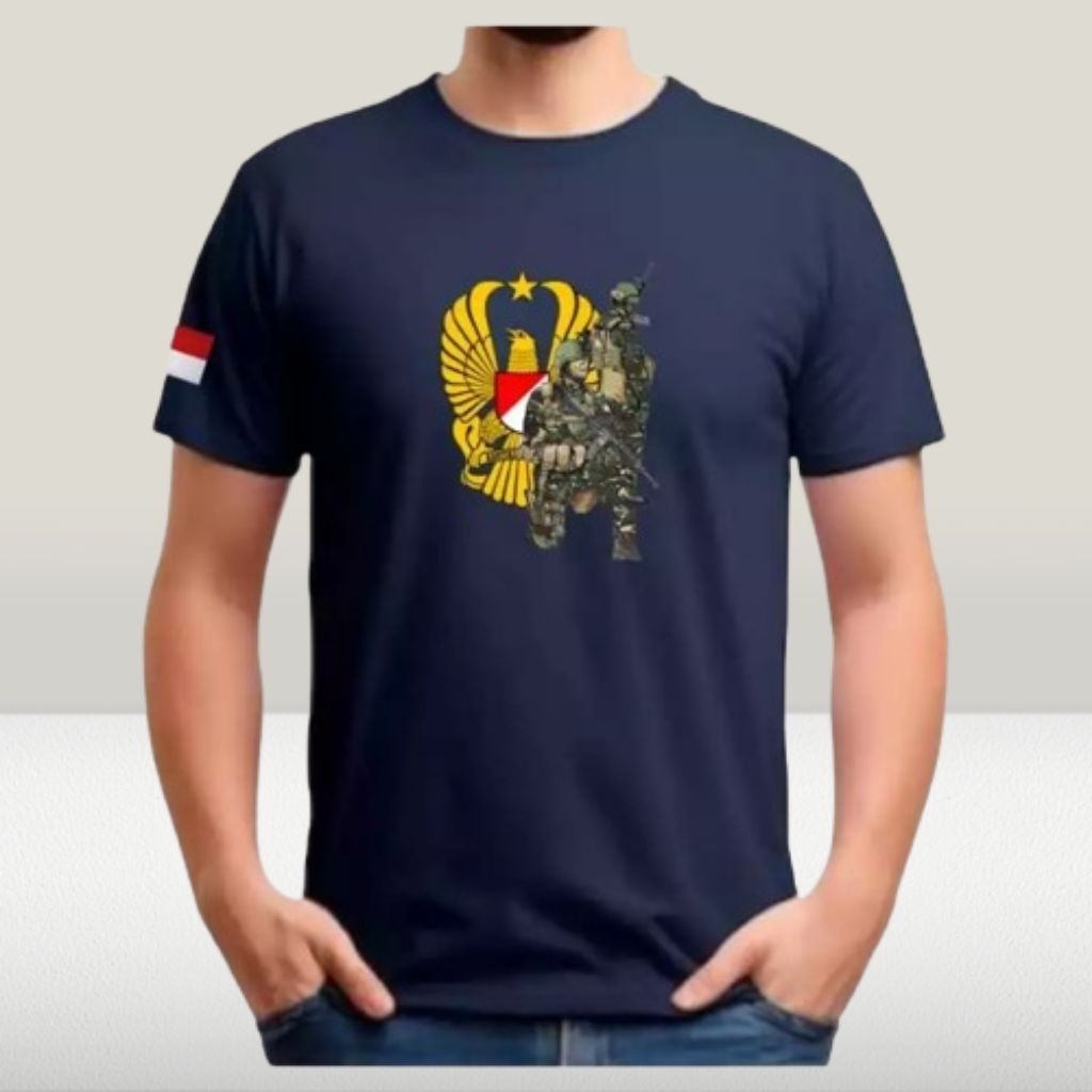 Kaos DISTRO ARMY EKA PAKSI Cotton Premium Tebal | Army Style | Pria