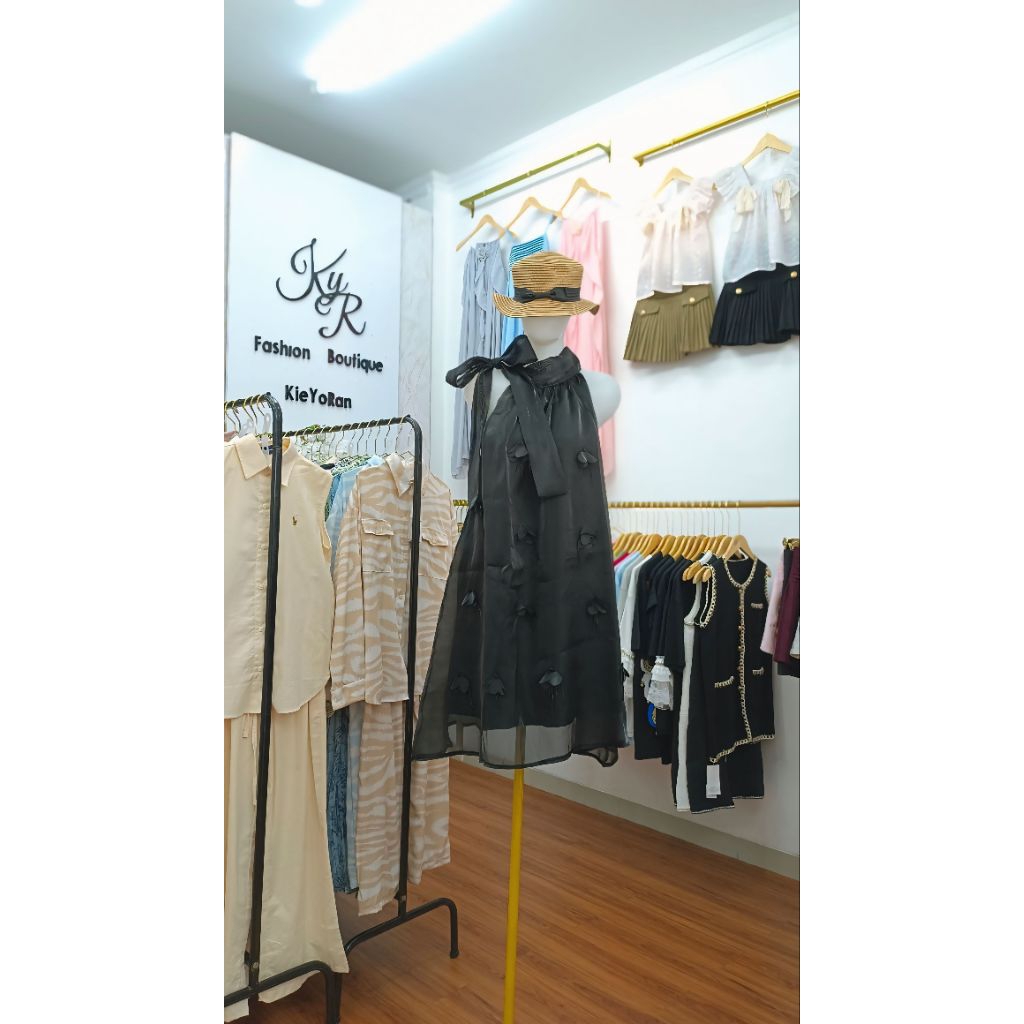 DRESS WANITA TALI LEHER MODEL KOREAN FEMINIM