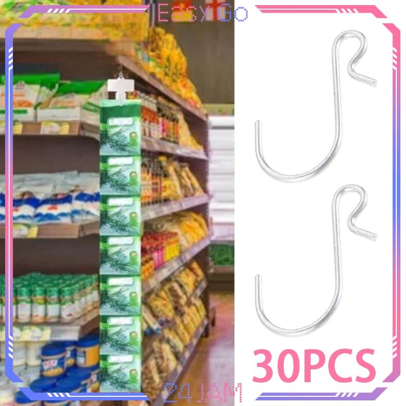 Isi 30pcs Hook Gantungan Display Snack Supermarket Klip Display Snack Gantungan Strip Gantungan Clip