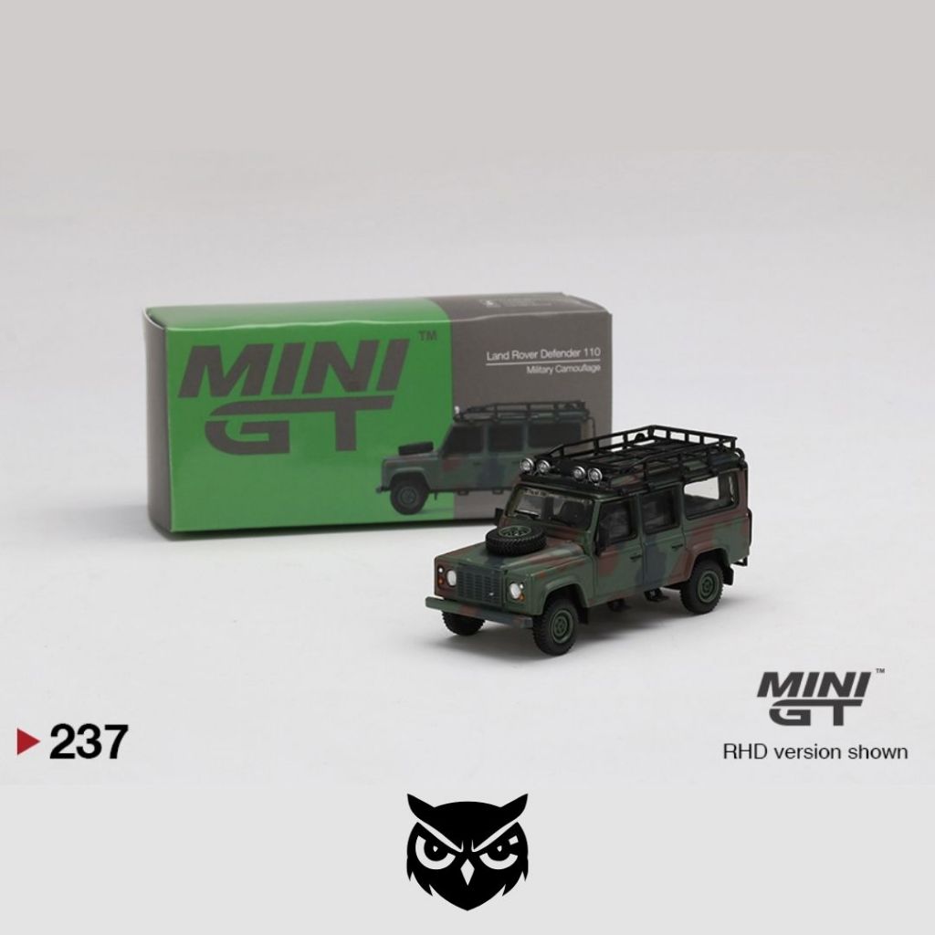 (UNSEALED) MiniGT Land Rover Defender 110 Military Camouflage (Box)