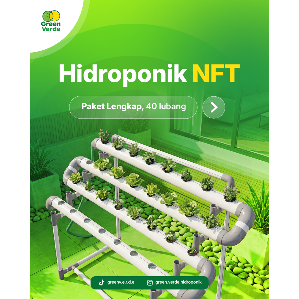 Instalasi Modul Paket Set Hidroponik NFT, 1 Set lengkap, starter kit