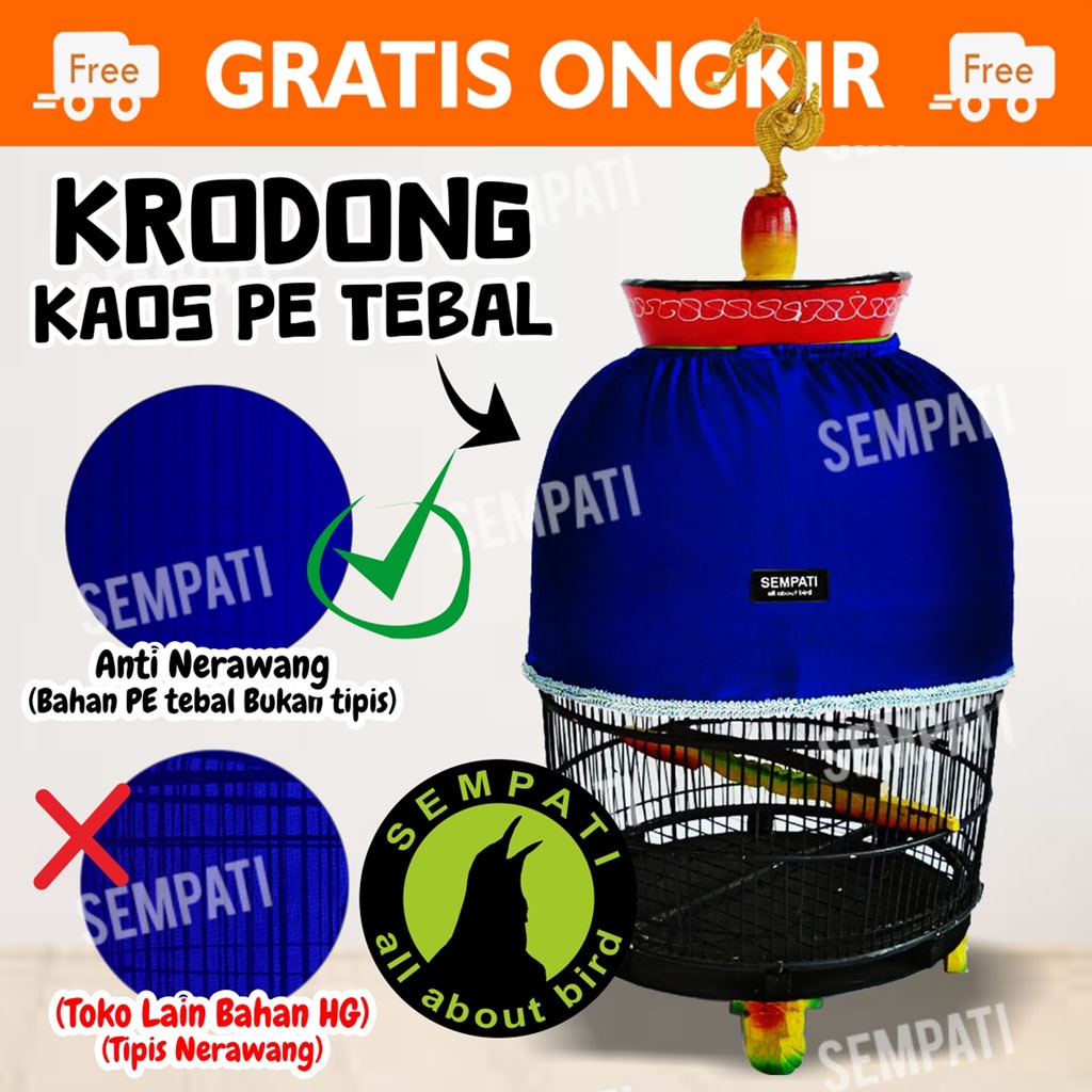 SEMPATI KRODONG PERKUTUT KAOS TEBAL MAHKOTA SEMPATI BRAND KERODONG KRODONG SANGKAR PERKUTUT KRODONG 