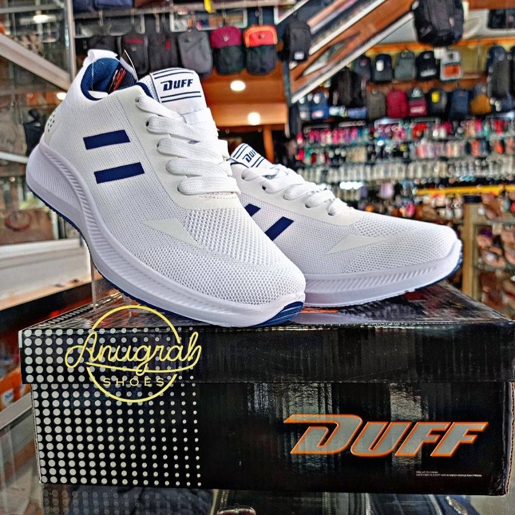 Sepatu Running Duff Terbaru - Kaidan Putih || DUFF BNIB