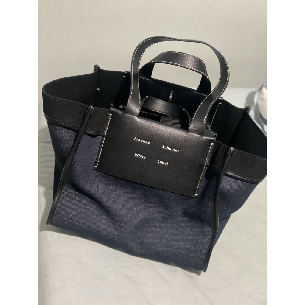 Proenza Schouler WL Large Morris Tote In Denim