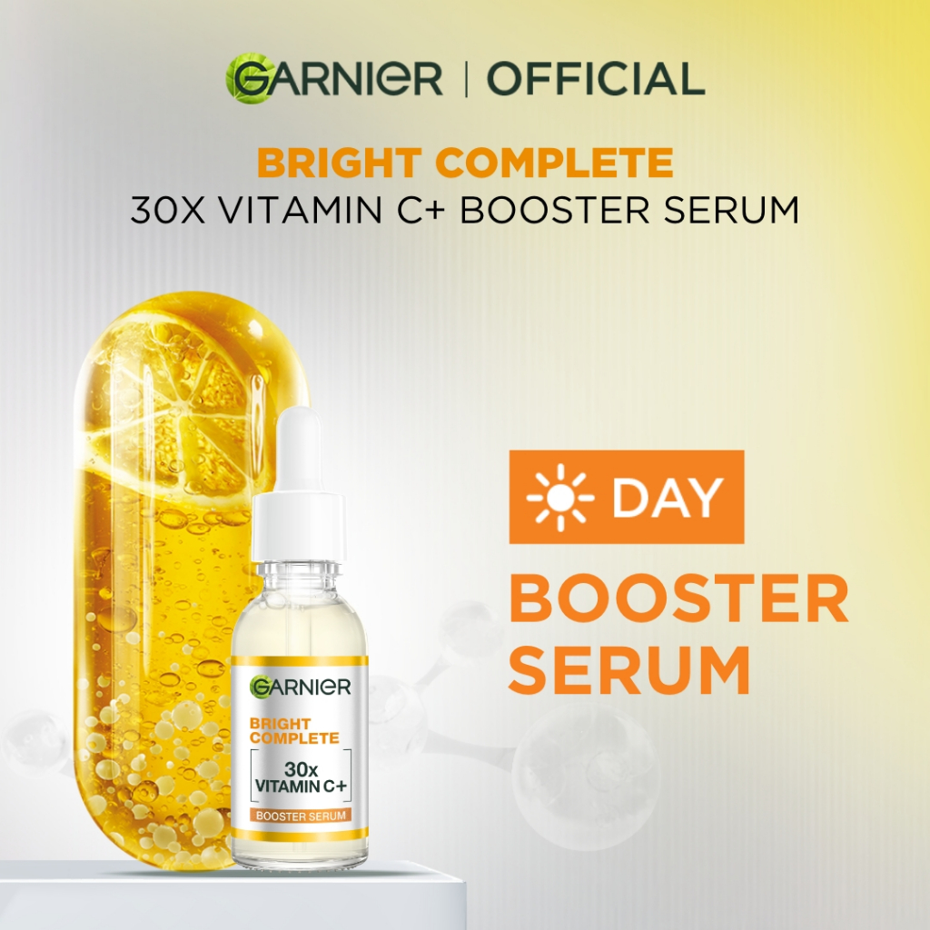 [2.2 HOT SALE] GARNIER Serum Vitamin C Bright Complete Vitamin C 30x Booster Serum Skincare - 15/30/