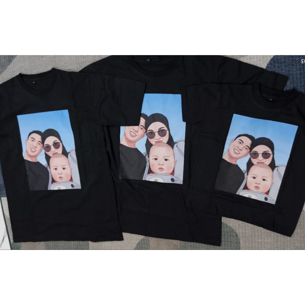 Kaos Custom Lukisan Digital/Kartun/Dll.