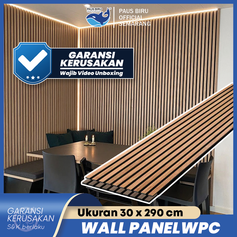 Paus Biru - Wood Panel WPC Dinding 30cm x 290cm Wall Panel Dekorasi Dinding Anti Air Kolong Dapur
