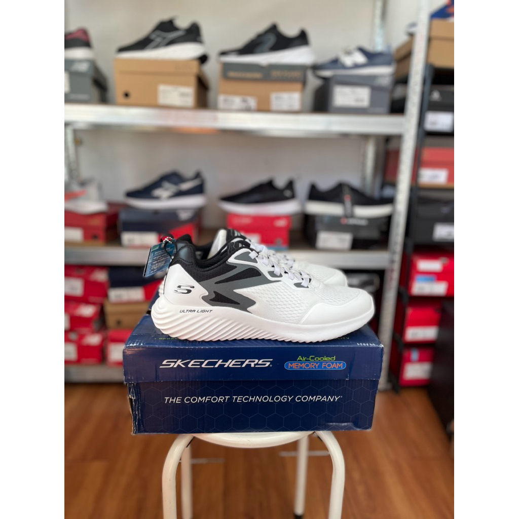 Skechers Bounder Belgrade White (size 45) Original Resmi
