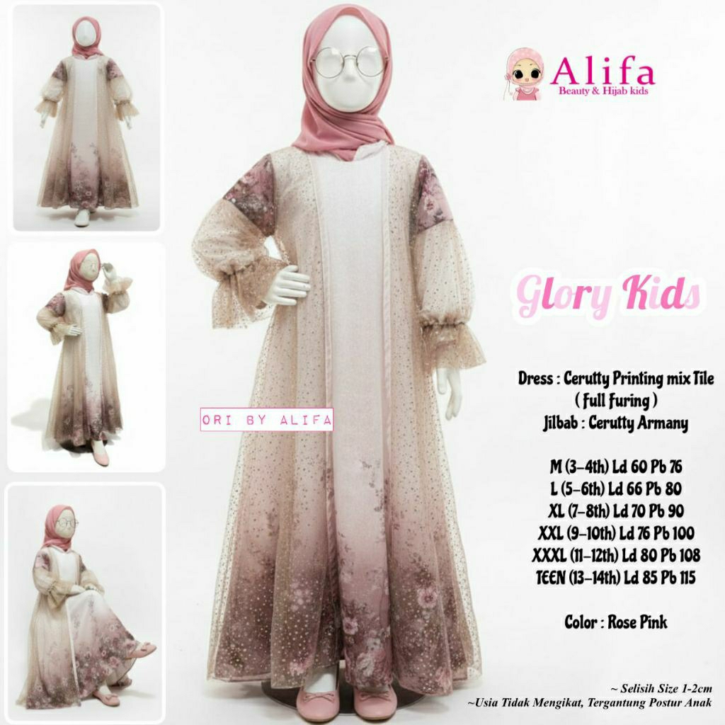 Restokkk Glory kids gamis anak terbaru original alifa
