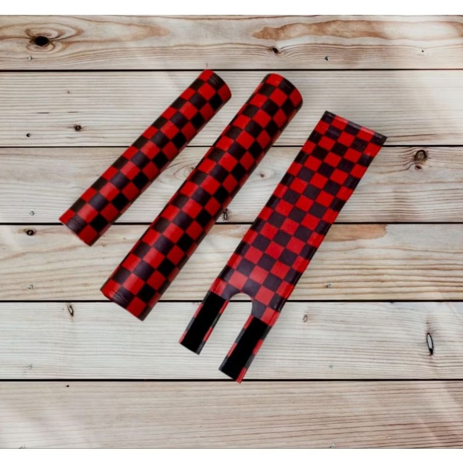 padset BMX cover variasi sepeda bmx motif catur checker board