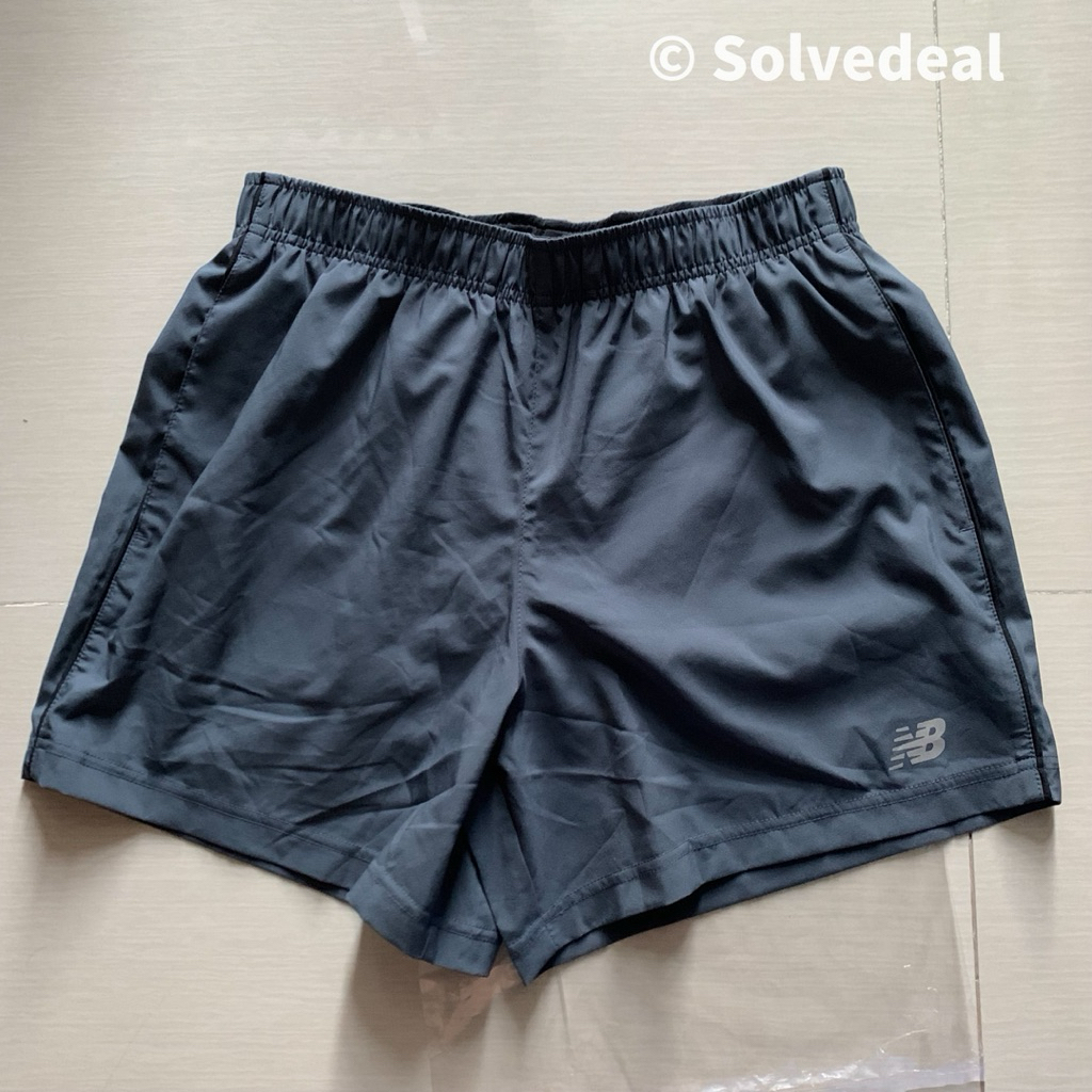 Celana New Balance Core Run 5 Inch Mens Short Grey - Original Baru