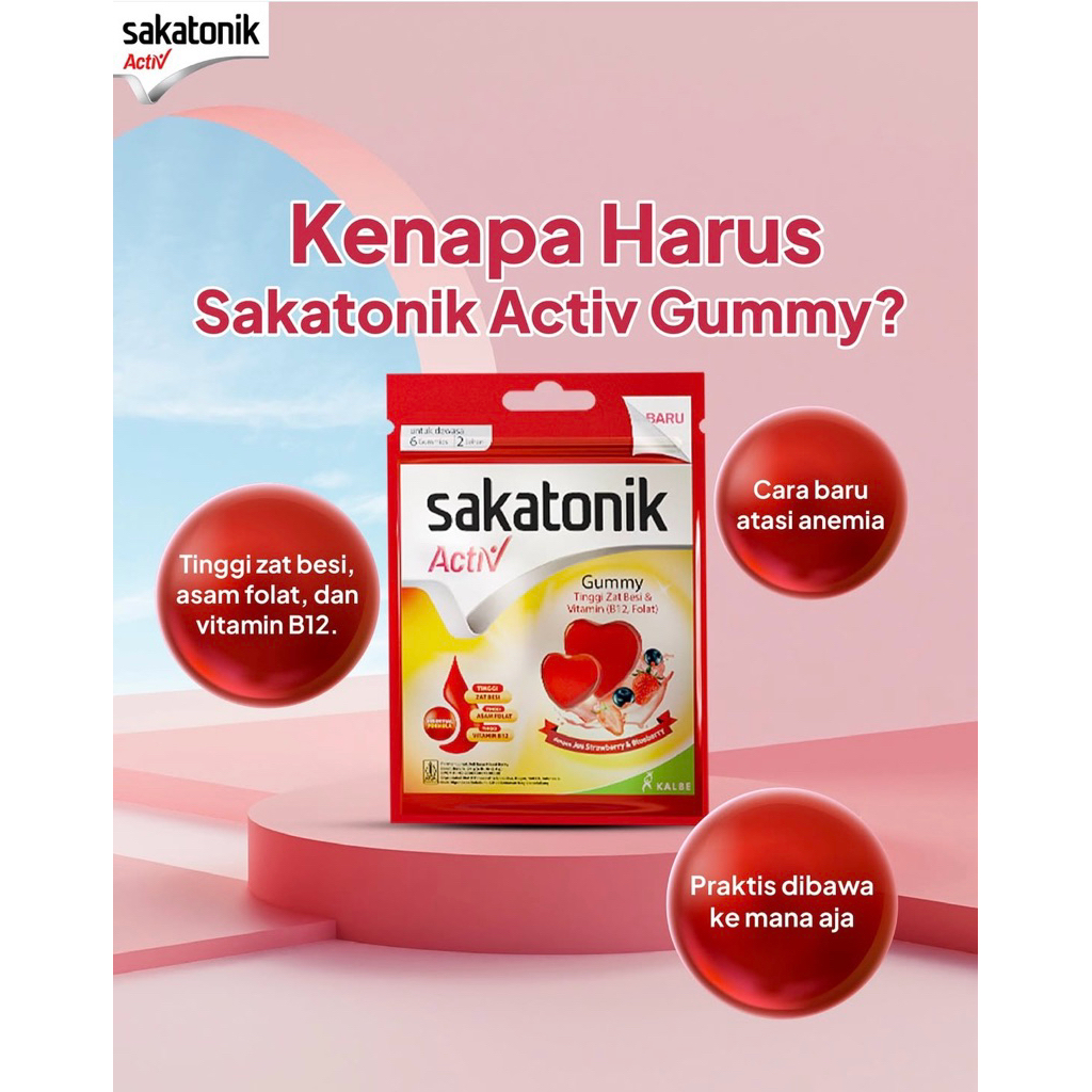 Sakatonik Activ Gummy - Multivitamin Zat Besi