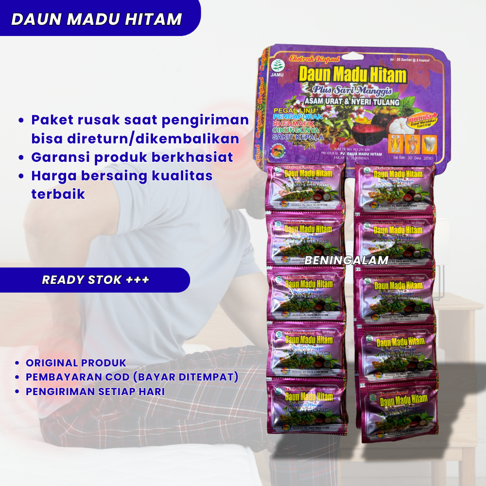 Daun Madu Hitam Original Kapsul (Asam Urat)