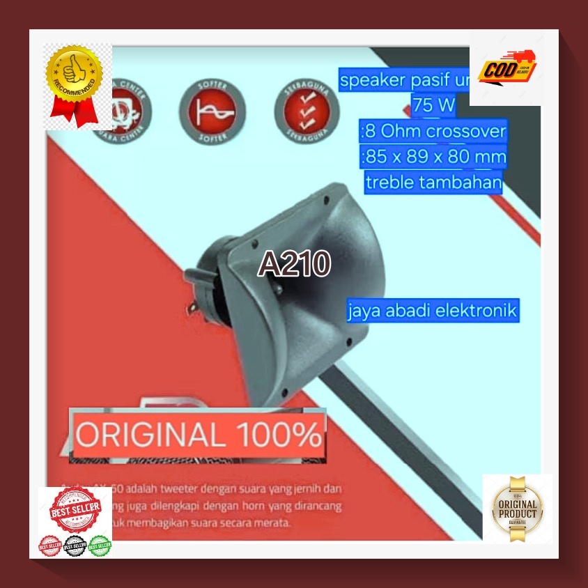 A210 AUDAX TWEETER AUDIO SOUND SUARA JERNIH H83 SPEAKER ORI 100% SUARA JERNIH NATURAL HORN TWEETER T