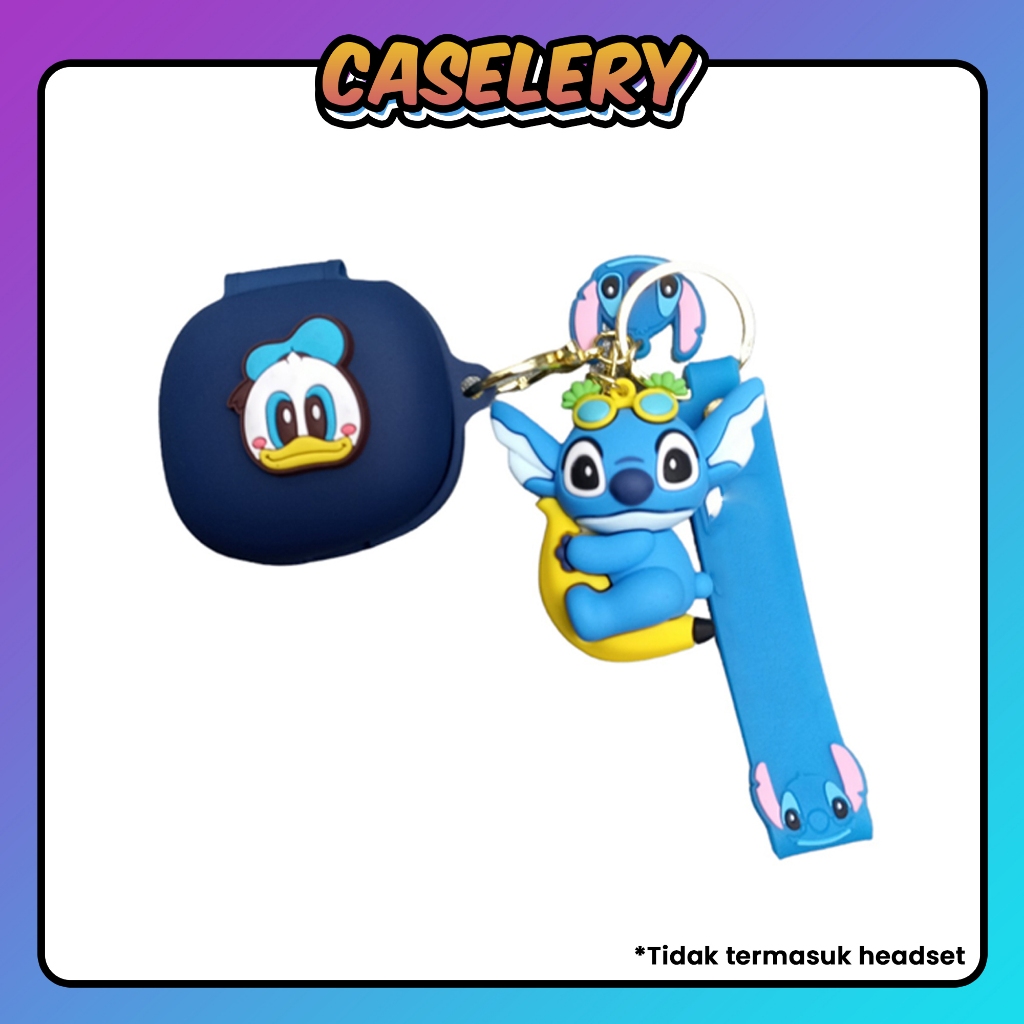 [R50i] Case Karakter Soundcore R50i Anker Stitch Biru Premium Quality Soft Silicon