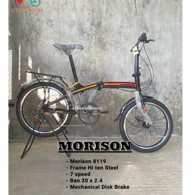 Sepeda Lipat ring 20 Morison | Sepeda Lipat Morison Ukuran 20 inhc
