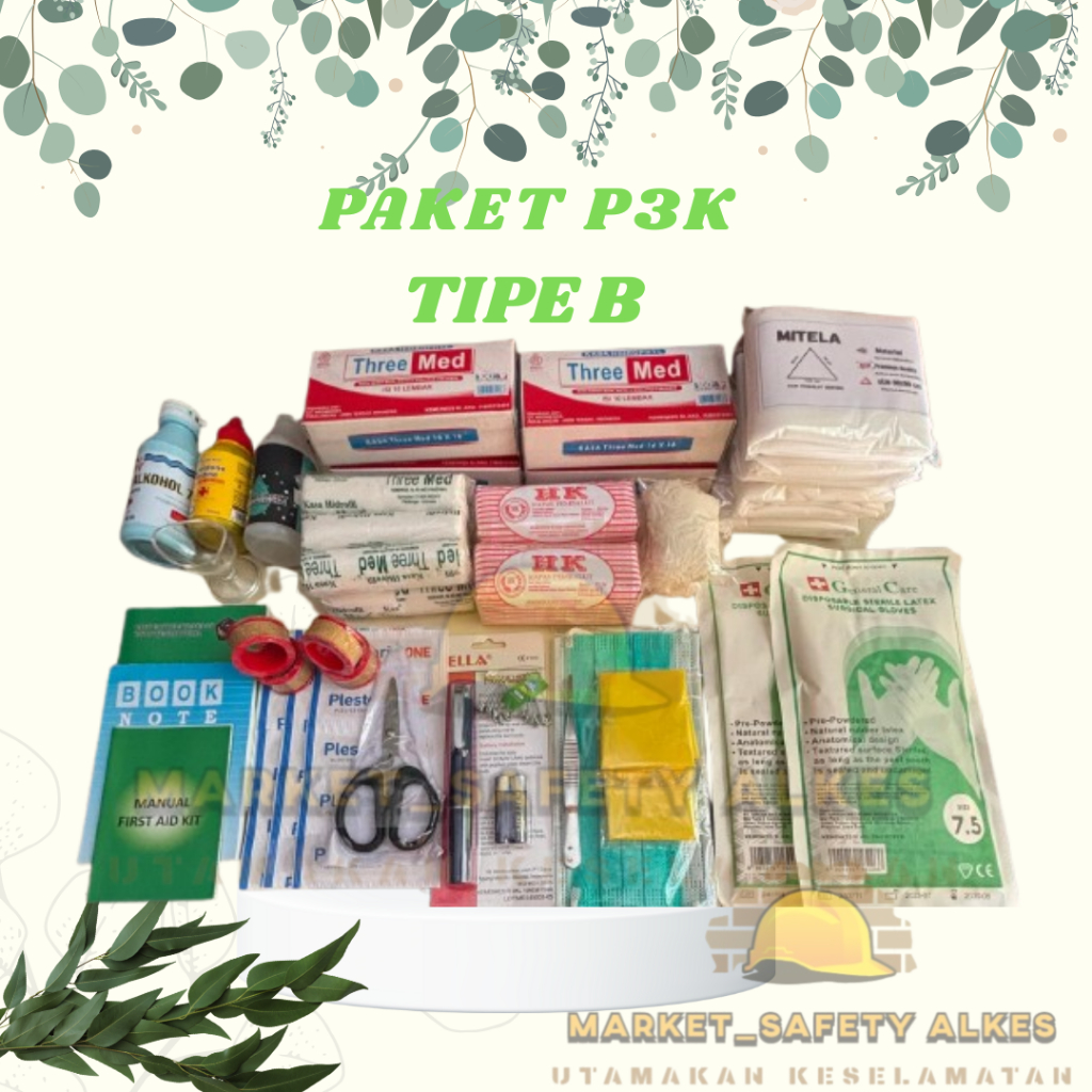 PERLENGKAPAN ISI P3k Tipe B / First Aid Isi Tipe B / Paket Lengkap Hanya Isi P3k Type B