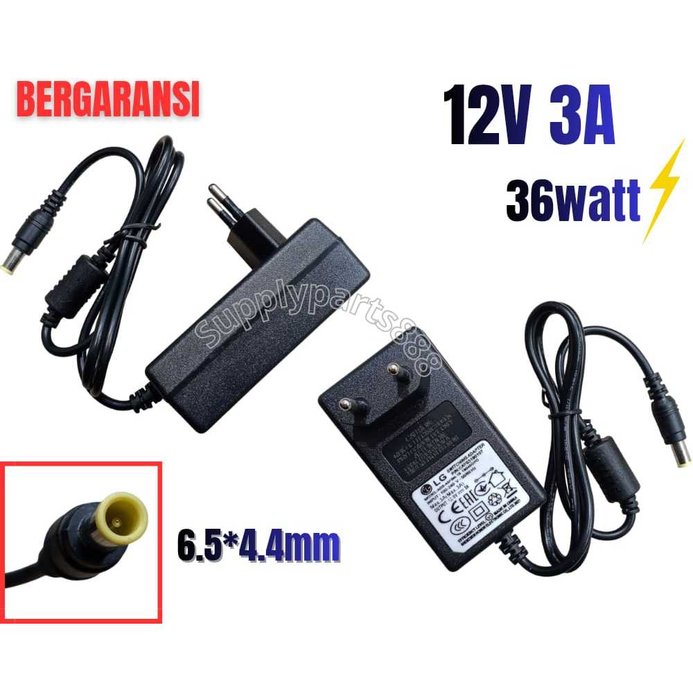 LG AC ADAPTER LED Monitor LCAP07F 12V 3A (6.5*4.4MM) 36W DSA-36W-12 FLATRON E2260 E1948SX W1943SE Po