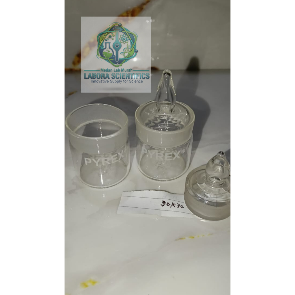 Botol Timbang Pyrex 30x30 , 30x60 , 40x40 , 40x50 , 40x60 , 50x30 , Weighing Bottle laboratorium