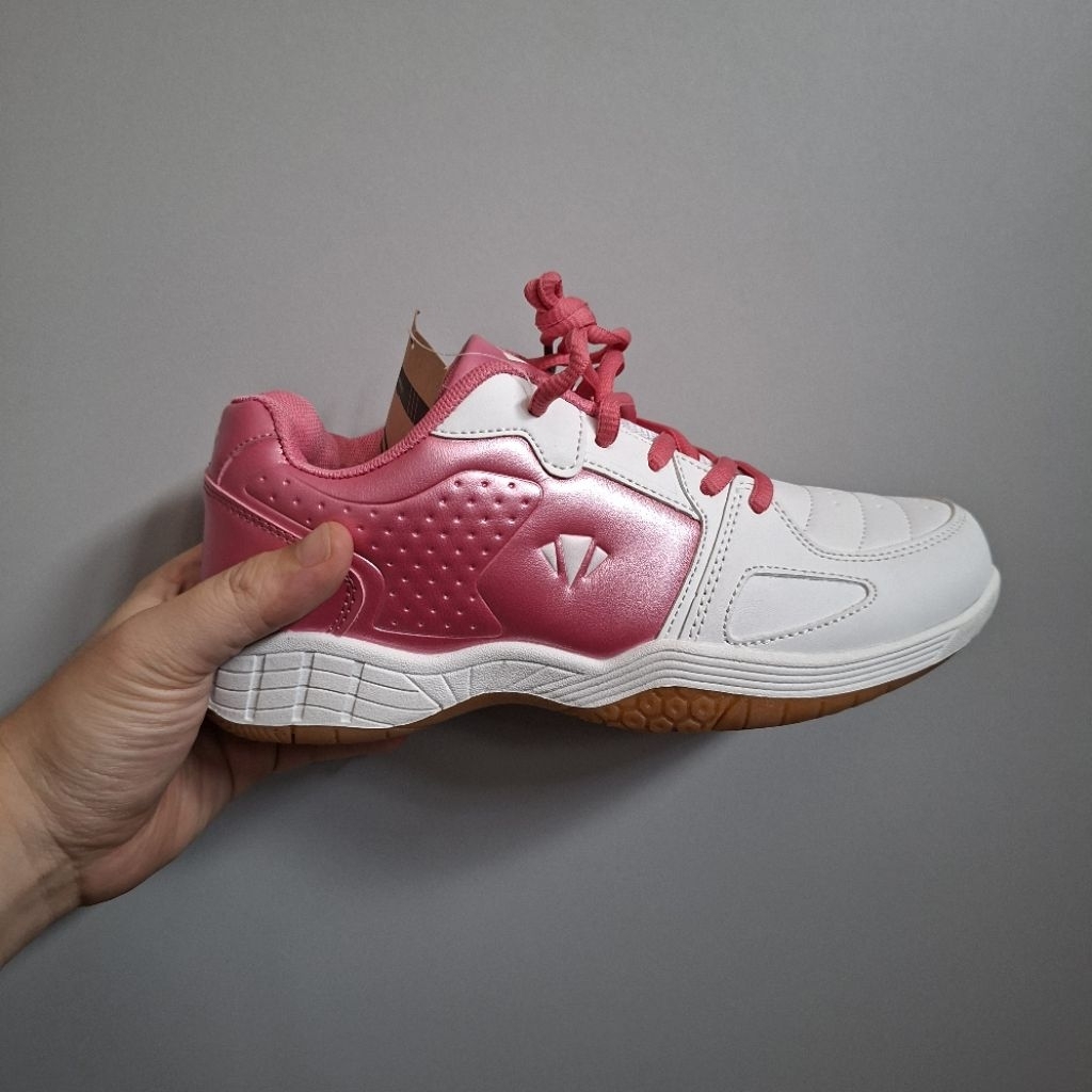 Sepatu Badminton Carlton White Pink Badminton Shoes Carlton Putih Pink