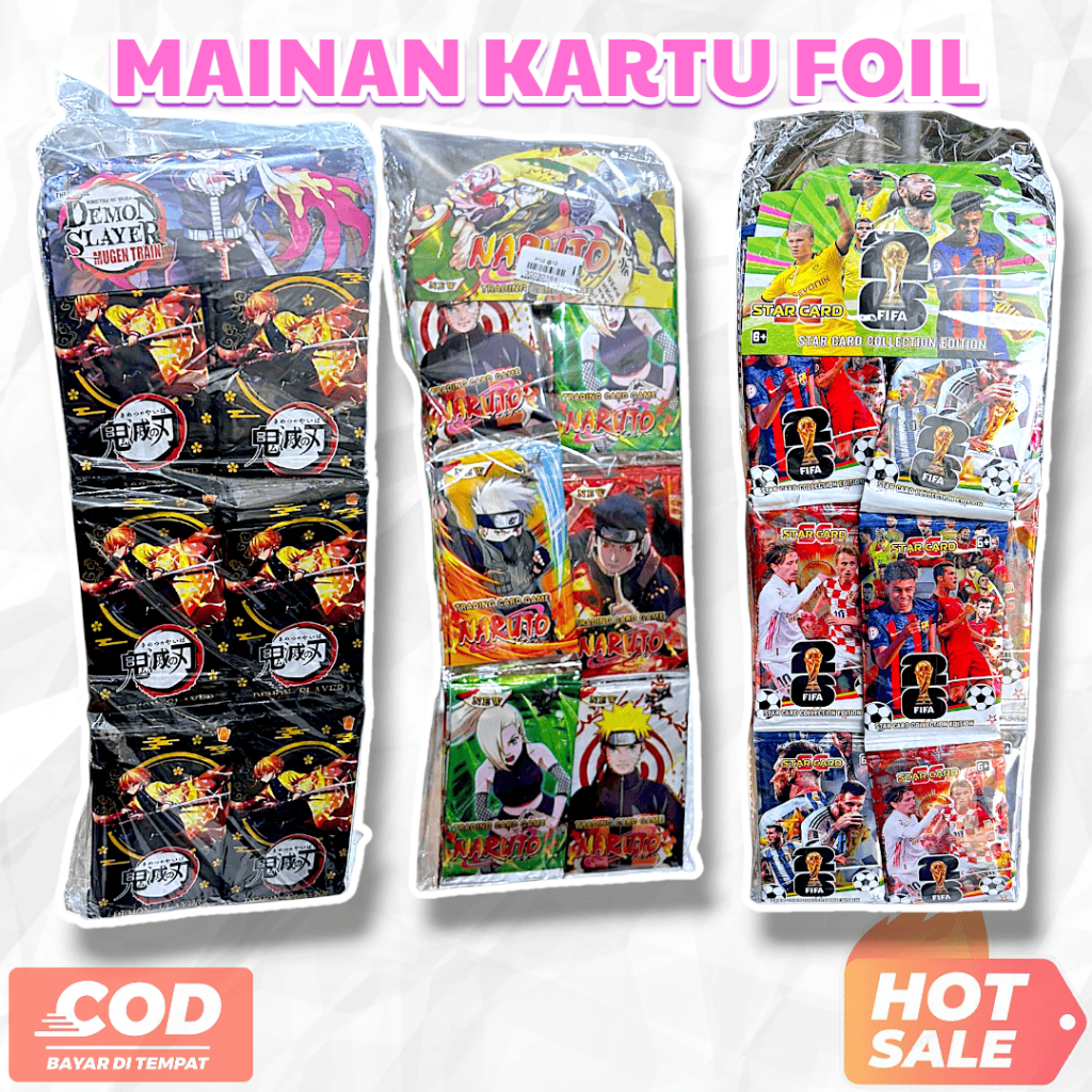 MAINAN KARTU FOIL KARTUN / KARTU FOIL ANIME / KARTU FOIL BOLA / TRADING CARD /  ANIME CARD