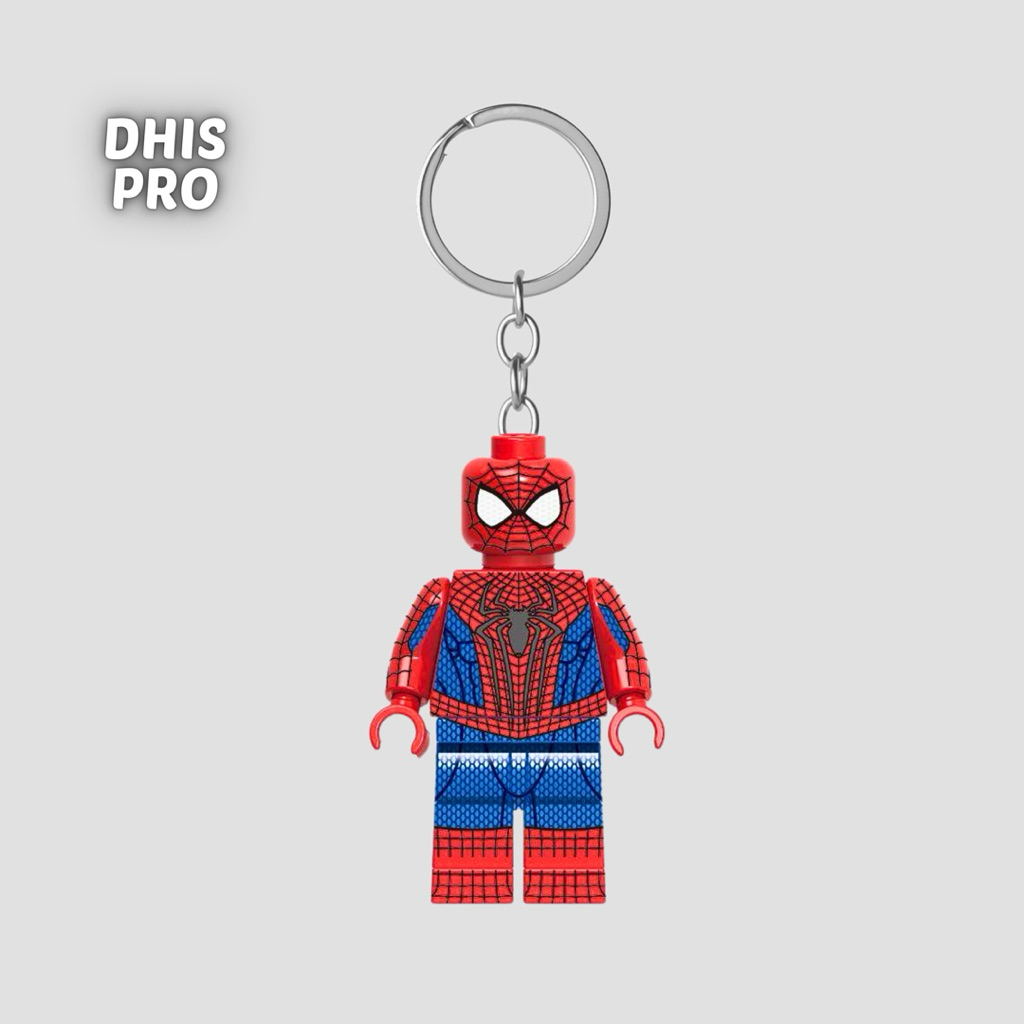 Dhis Project Gantungan Kunci LEGO Minifigure Spiderman Tobey Andrew No Way Home Marvel