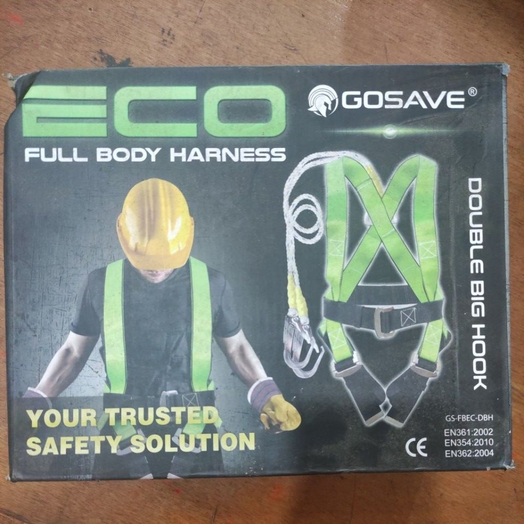 body harness safety belt / body harness double hook / pelindung kerja safety ( 2 cantolan +  1 ikata