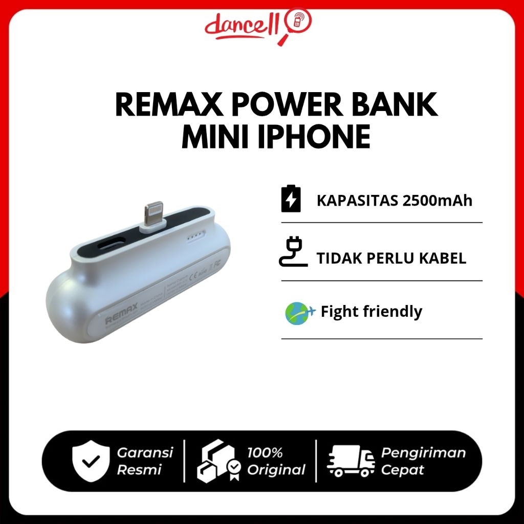 Powerbank Remax Capsule Series 2500mAh – Emergency Direct Charging, Fast & Compact