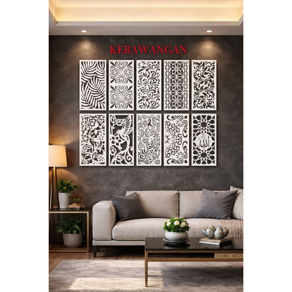 KRAWANGAN PVC BOARD / ORNAMEN PVC FOAM BOARD  TEBAL CUSTOME ukuran dan ketebalan bahan / ORNAMEN DIN