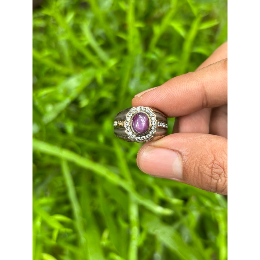 Ruby star burma no heat - ring perak