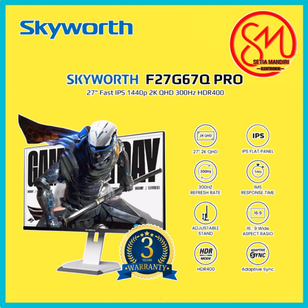 SKYWORTH F27G67Q PRO Monitor 27 Inch 2K 300HZ 27" IPS 99% sRGB HDR400