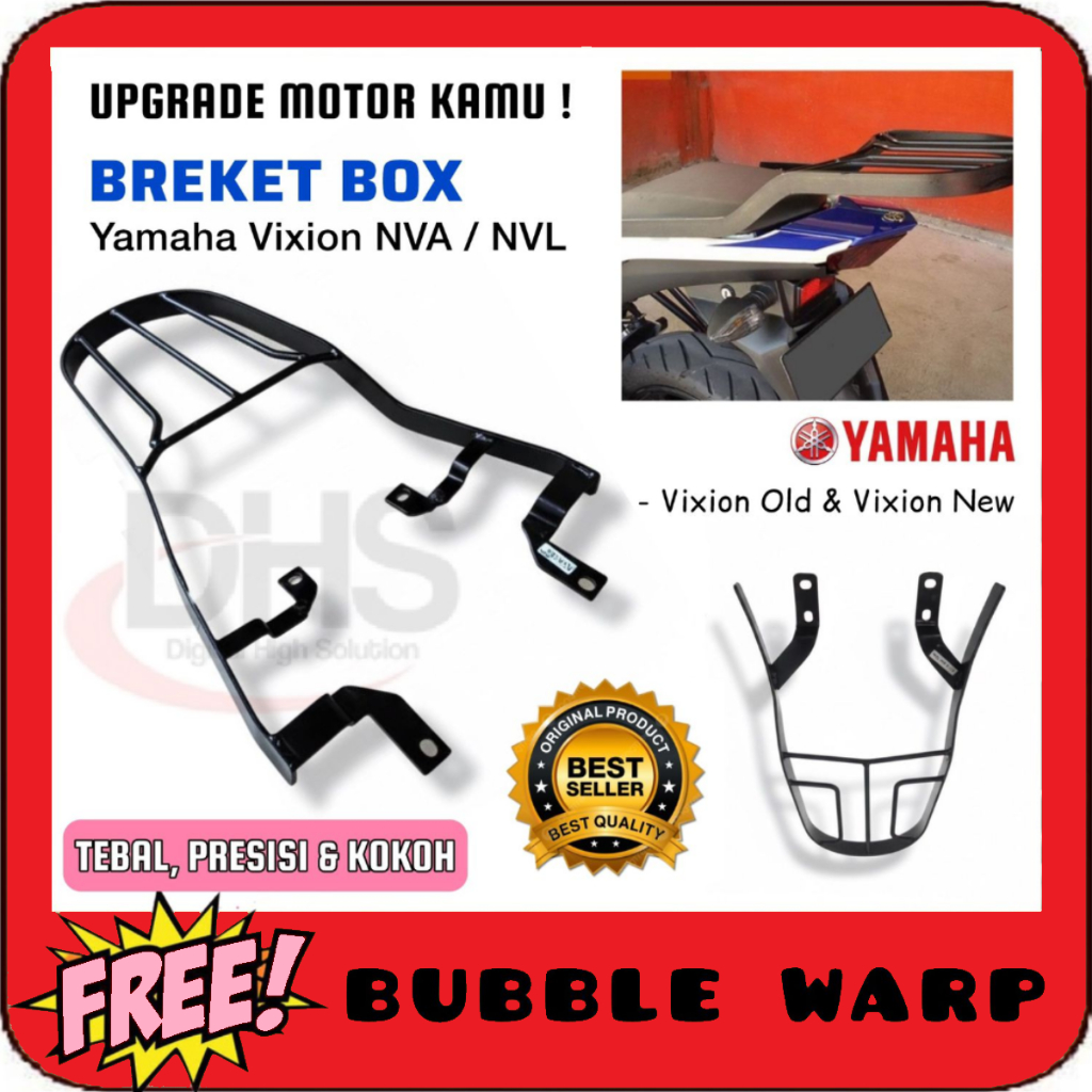 Braket Box Motor Vixion OLD Lama / NEW NVL NVA / All New Vixion - Dudukan Box Givi Shad Kappa