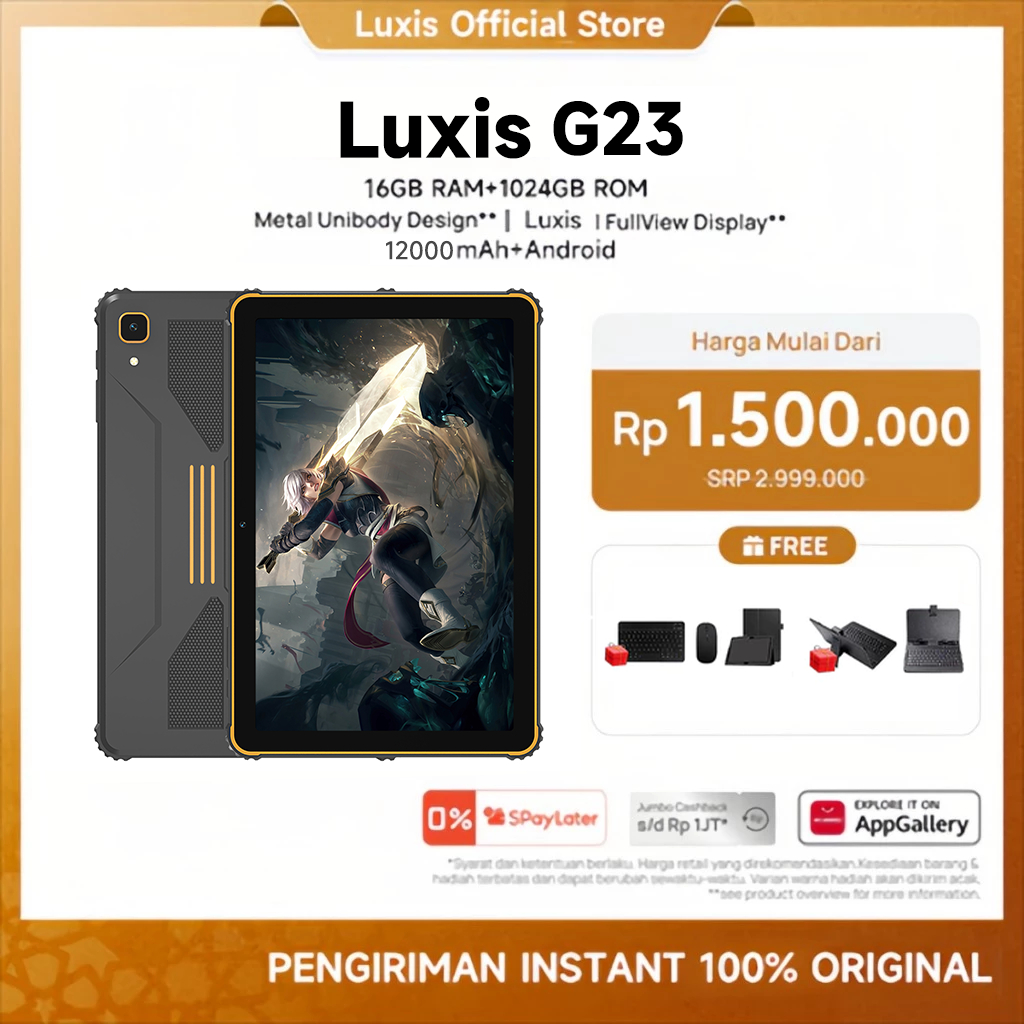 [Free+Keyboard Mouse] Luxis Tablet G23(16GB+512GB)12.8inch"lPS Screen Tablet Android13 12000 mAh Dua
