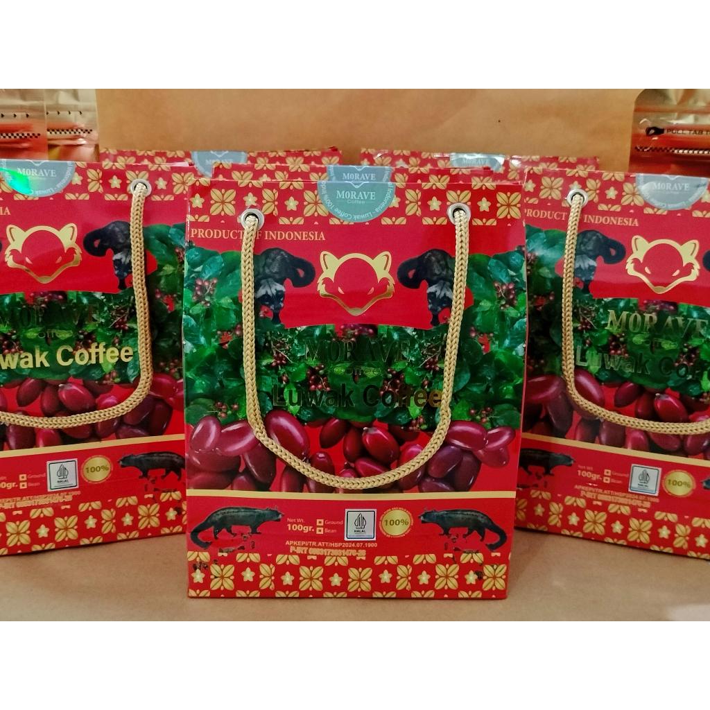 Morave Kopi Luwak Arabica Bubuk / Morave Luwak Coffee Arabica, 100gr