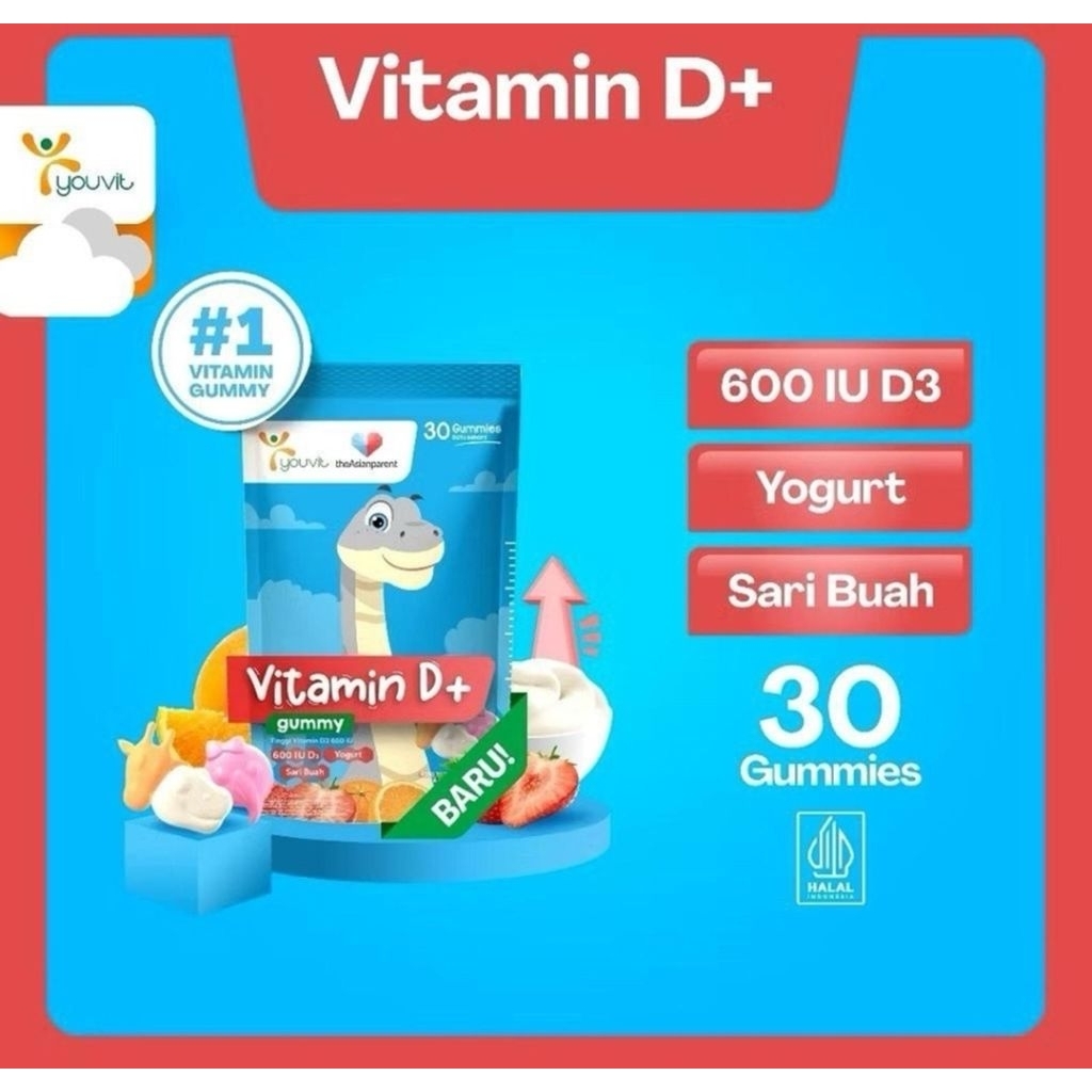 YOUVIT VITAMIN D+ GUMMY ISI 30 - VITAMIN GUMMY ANAK