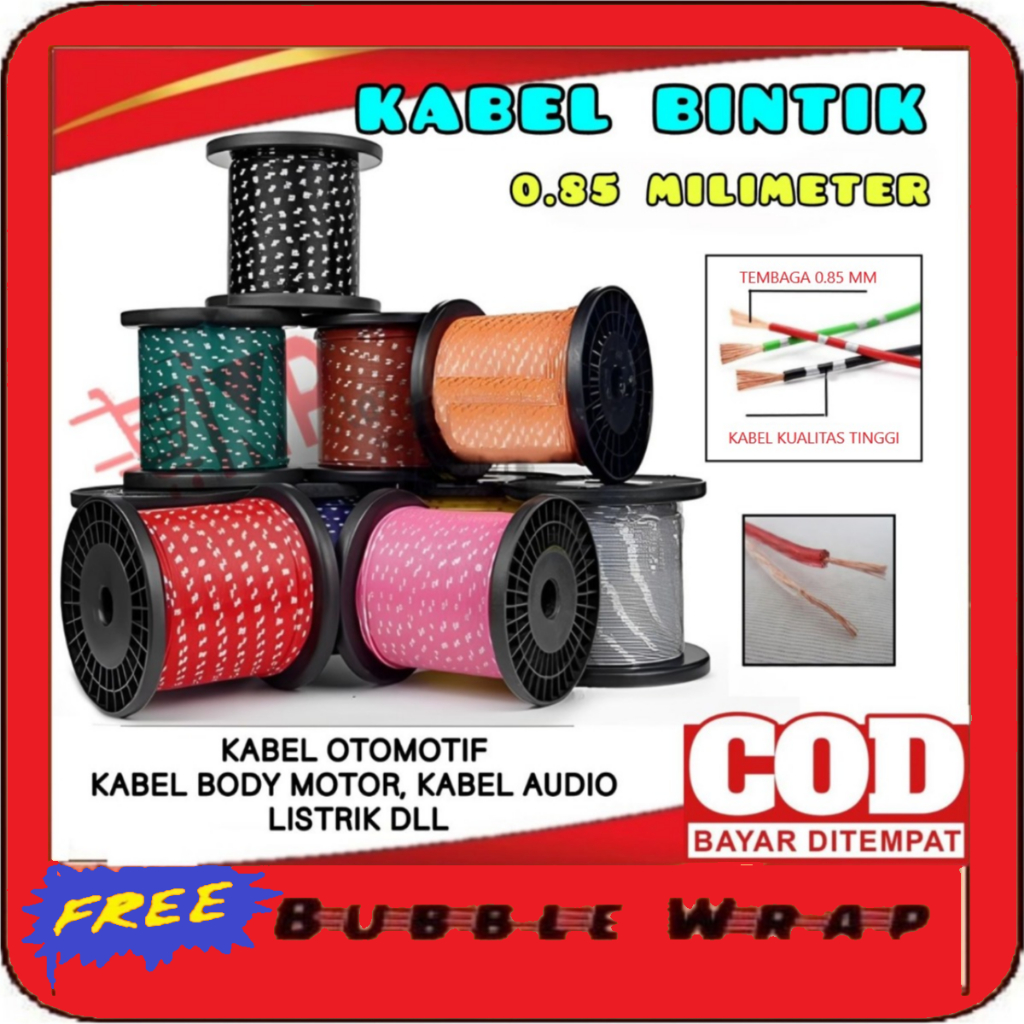 KABEL BODY MOTOR MOBIL BINTIK SERABUT KABEL SERBAGUNA