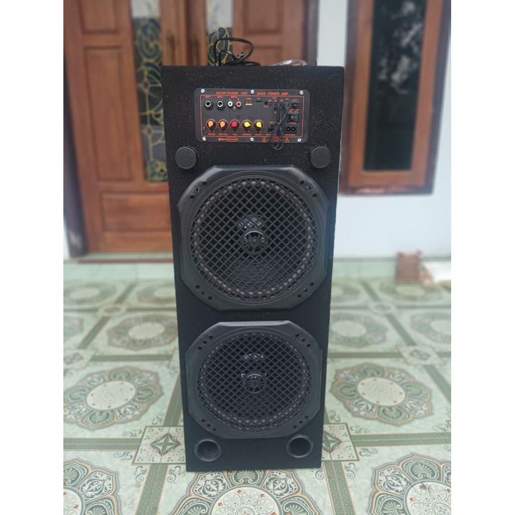 Sound Aktif 10 inch double Super Bass Bluetooth Echo Karaoke System
