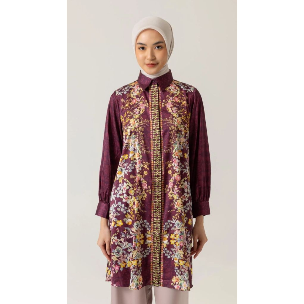 New Riamiranda Bhuvi Tunik Burgundy