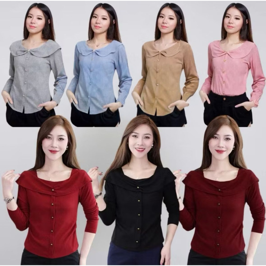 ZEN BAJU WANITA ATASAN LENGAN PANJANG MODEL KOREAN FASHIPN STYLE KEKINIAN MODERN