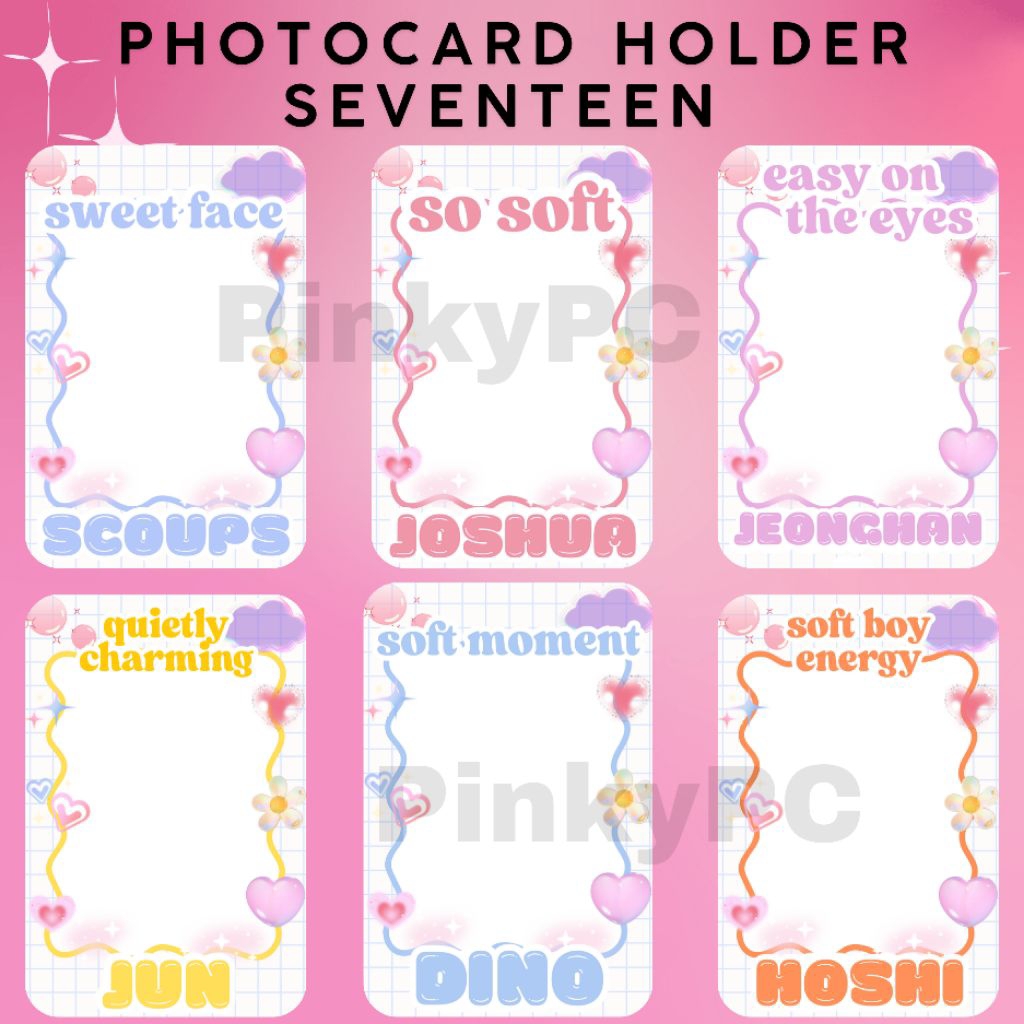 PHOTOCARD HOLDER AKRILIK SEVENTEEN/ CAHOL SEVENTEEN