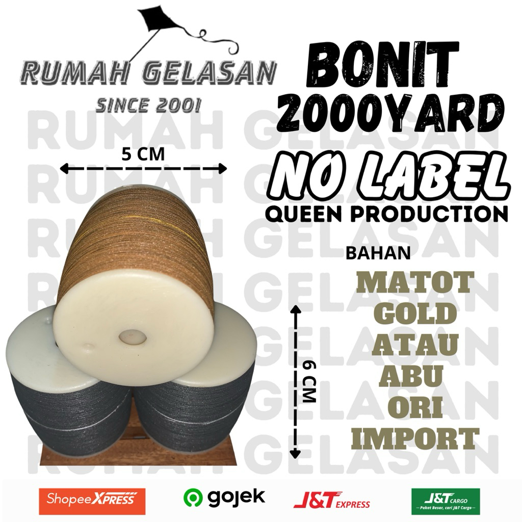 Gelasan MATOT GOLD Import - 2000Yard BONIT 018/020 -  (BAHAN MATOT GOLD IMPORT)
