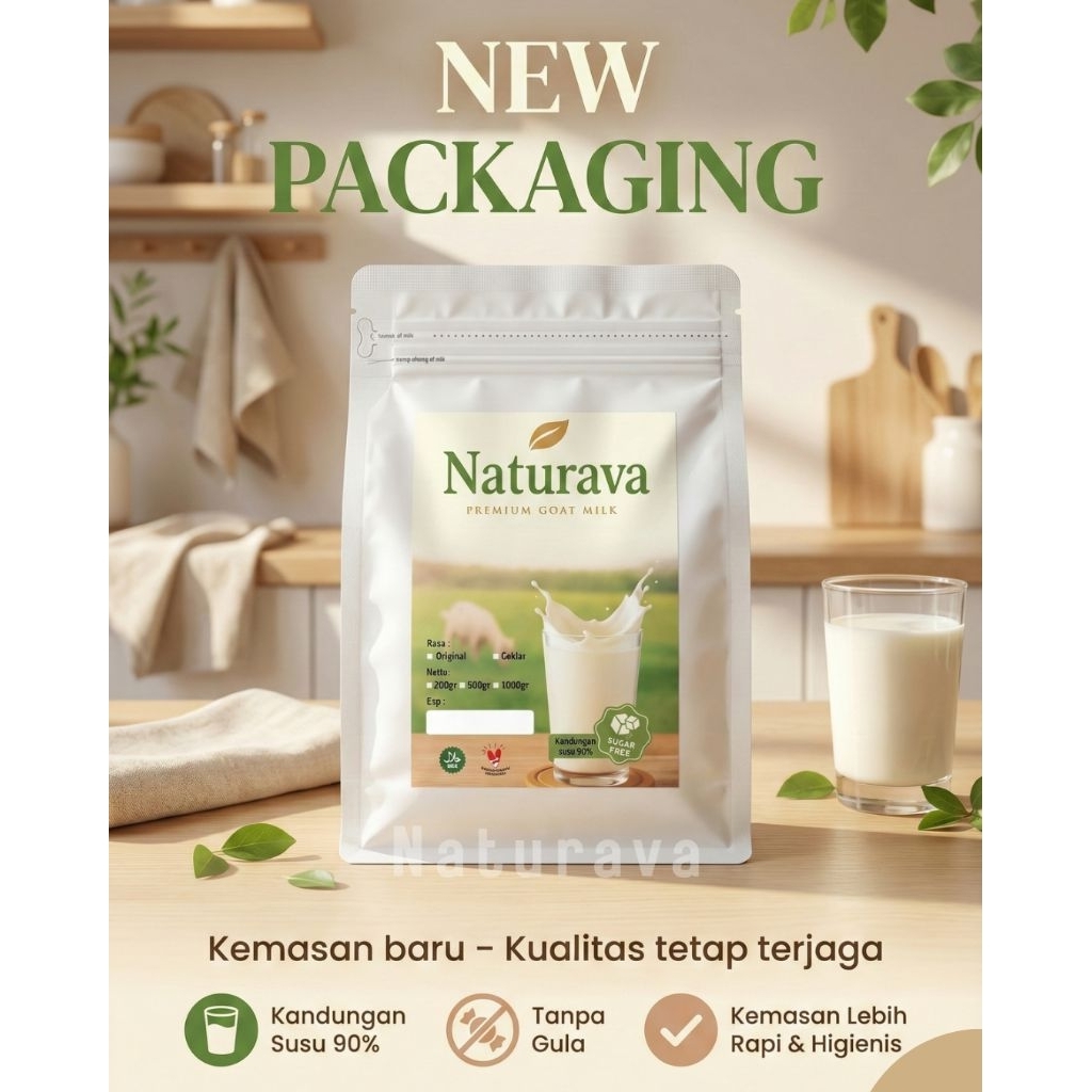 Susu Kambing Etawa Bubuk 1kg – 90% Susu + 10% Krimer Tanpa Gula