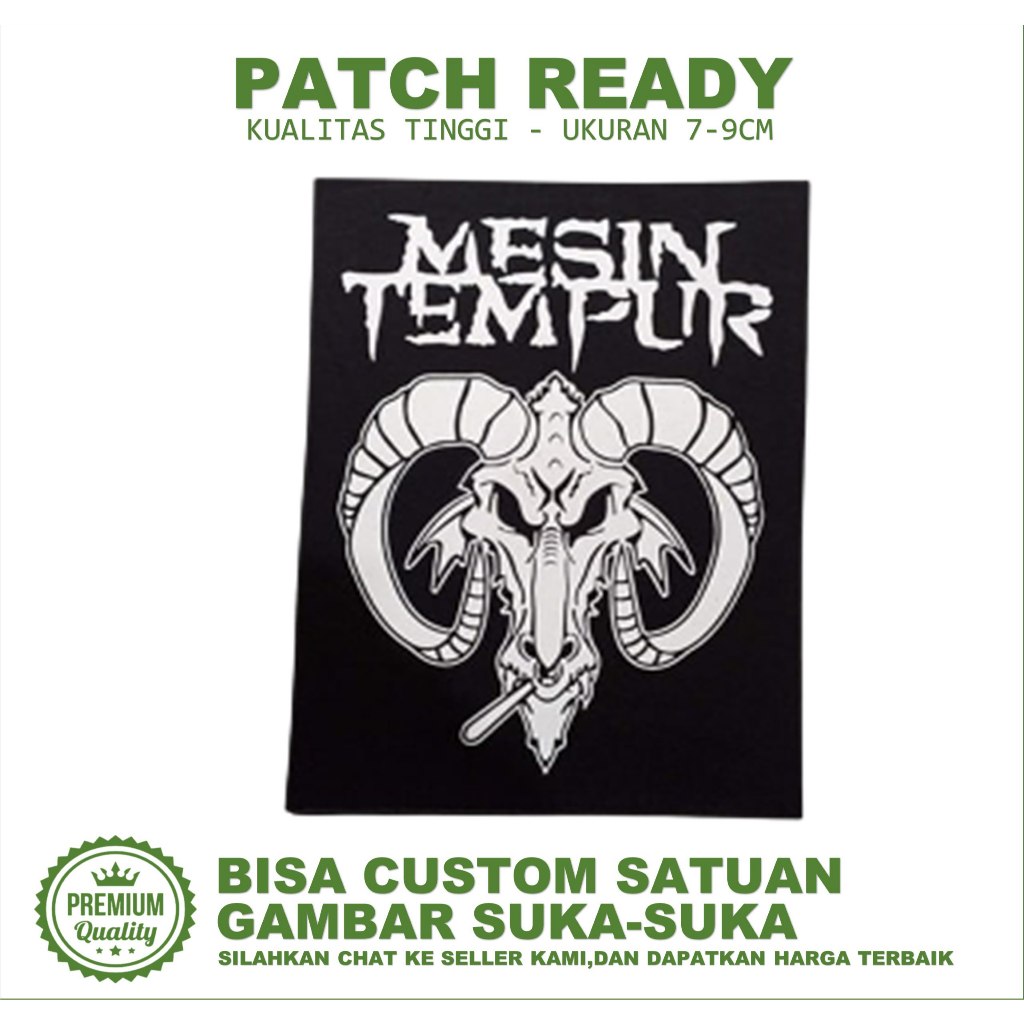 EMBLEM PATCH BORDIR GAMBAR MESIN TEMPUR TESTIMONI EMBROIDERY-VPATCH