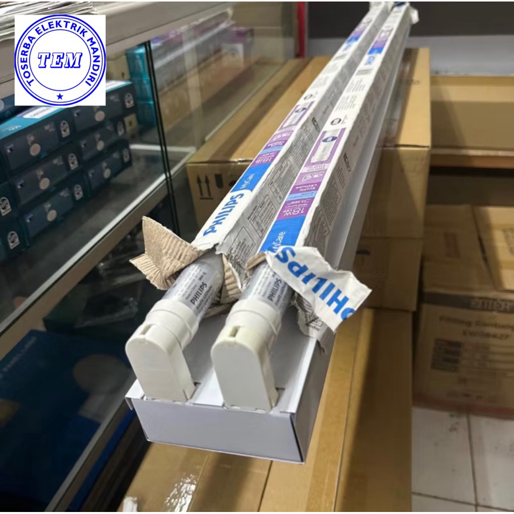 Kap Lampu Balok Balk 2x36 isi Dua Lampu LED Philips Panjang 120cm
