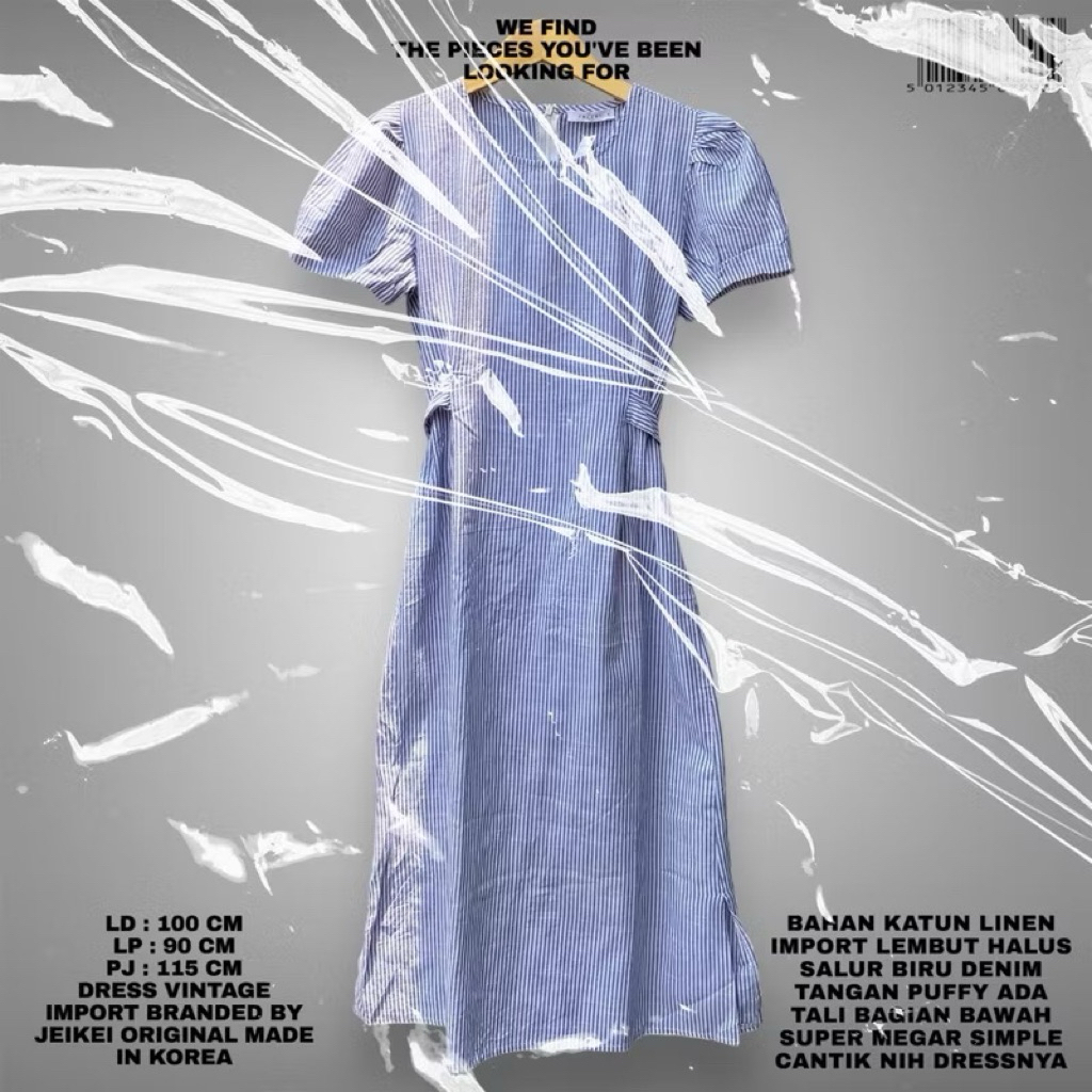 [FLASMA] JEIKEI ORIGINAL KOREAN STYLE/ SALUR DRESS KOREAN LOOK/DRESS KOREAN STYLE/DRESS ALINE MEGAR 