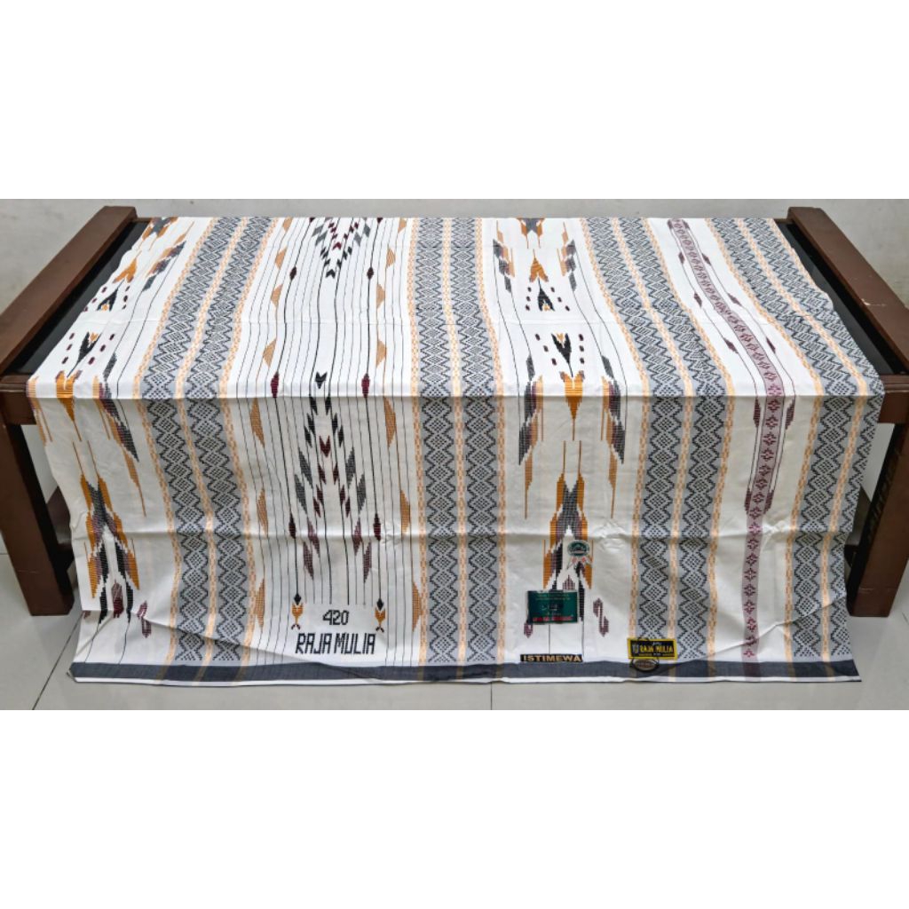 SARUNG TENUN SUTRA RAJAMULIA 420 EXCLUSIVE ISTIMEWA FULL SUTRA DOUBLE MOTIF SFS SGC SSG SEKELAS BHS 