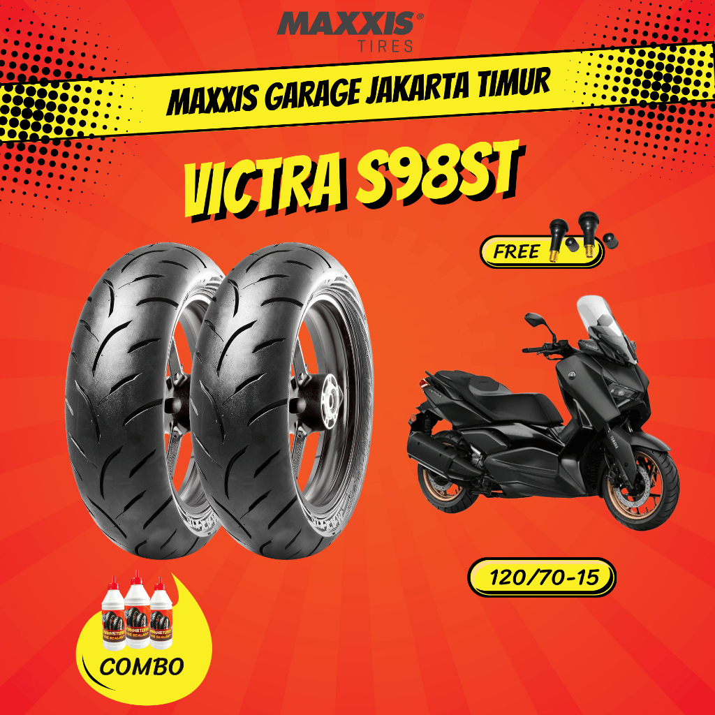 MAXXIS VICTRA 120 / 70 - 15 / BAN MAXXIS 120/70-15 / 120-70-15 BAN TUBELESS BAN LUAR / BAN MOTOR