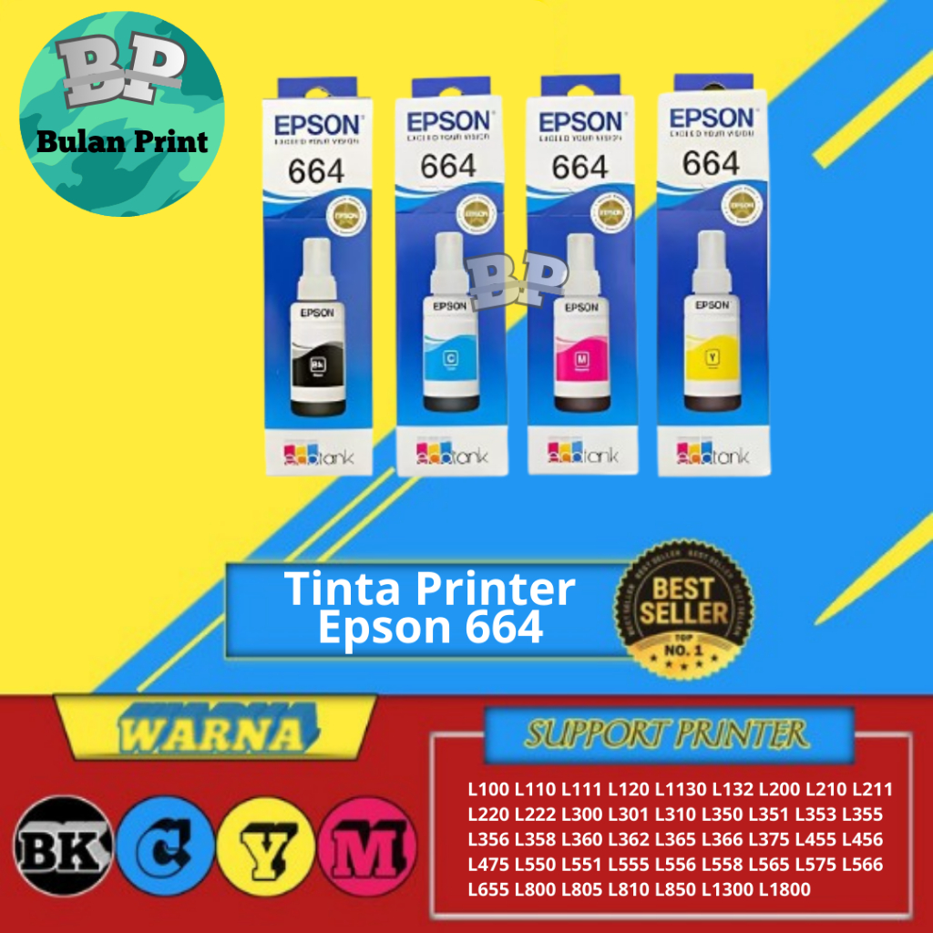 Tinta Printer 664 For Printer L100 L120 L200 L210 L220 L310 L360